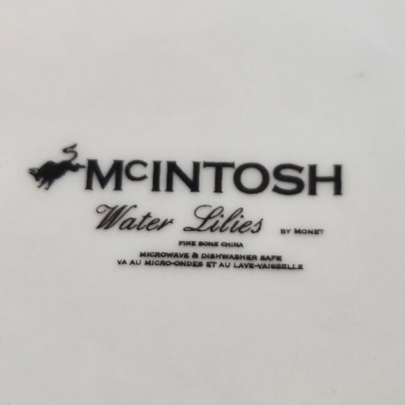 VTG McIntosh Water Lilies Monet Mugs Set of 2, Fine Bone China Coffee Tea 4 3/8" - Picture 8 of 8